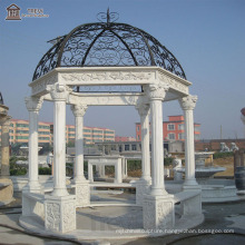 Garden Outdoor Luxurious Solid Marble Stone Pavilion Statue For Decoration